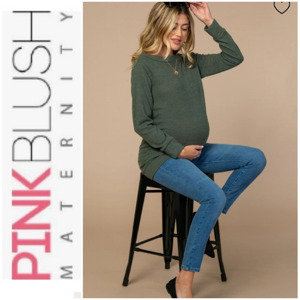 Pinkblush Olive Basic Maternity Sweater - image 1